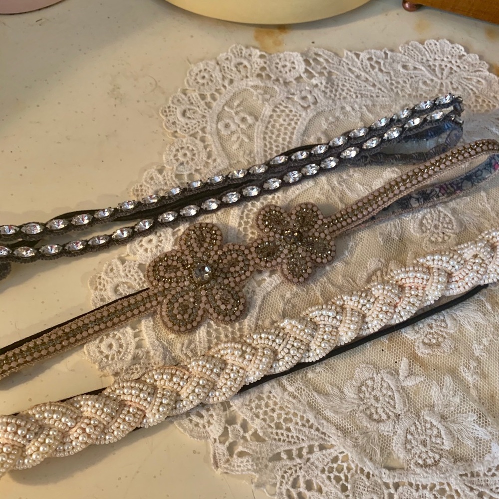 Three beaded headbands from Anthropologie